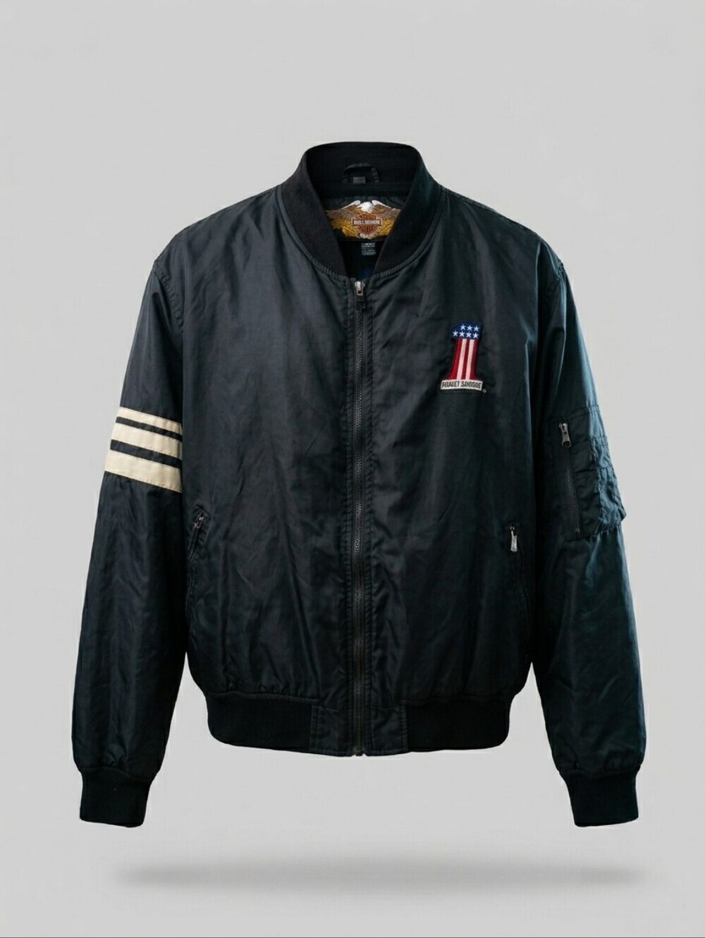 ​Vintage 2004 Harley-Davidson An American Legend Nylon Bomber Jacket Men's 3XL